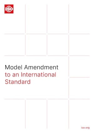 Página de portada: Model Amendment to an International Standard