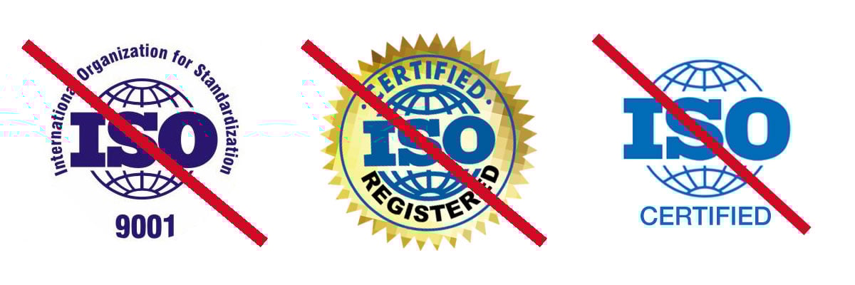 Wrong usage of ISO logos